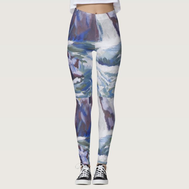 Leggings Danse de peinture à l'eau (Devant)