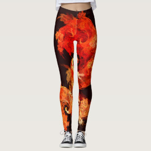 Leggings Danse Feux d'artifice Art Abstrait