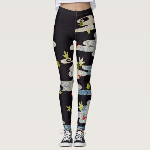 Leggings DANSE KIMONO, EAU COURANTE, CHUTE FEUILLE Florale