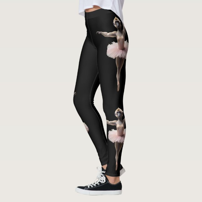 Leggings Danseur De Ballet Gibbon Monkey Dans Un Tutu, (Gauche)