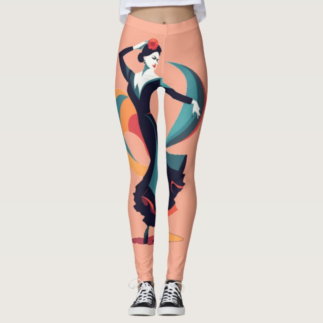 Leggings Danseuse de flamenco Thunder_Cove (Devant)