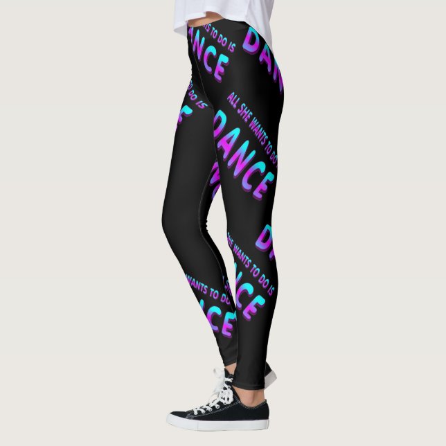 Leggings Dansez tous qu'elle veut faire sur toutes les (Gauche)