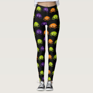 Leggings d'araignée multicolore Halloween