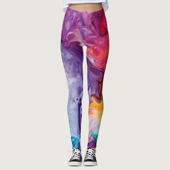 Leggings d'art Abstrait (Devant)