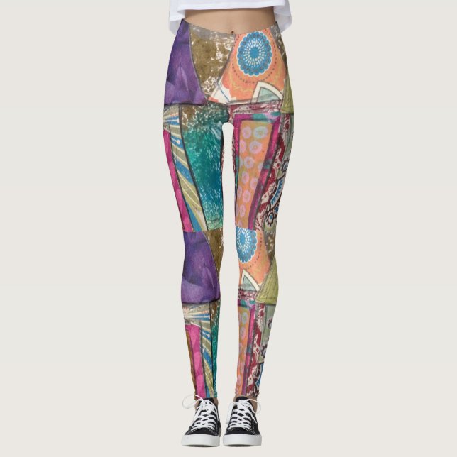 Leggings d'art Abstrait (Devant)
