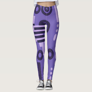Leggings d'art Abstrait dans les tons violets