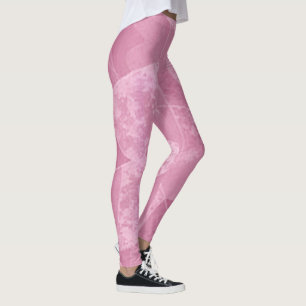 Leggings d'art Abstrait rose
