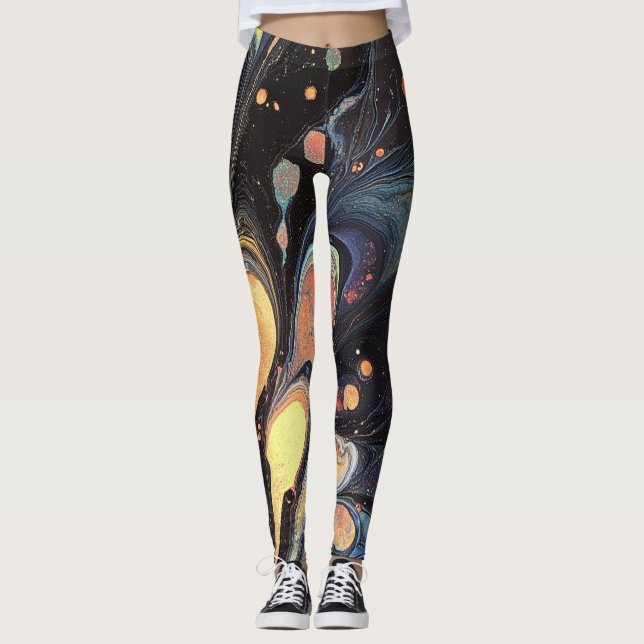 Leggings d'art Abstraits (Devant)