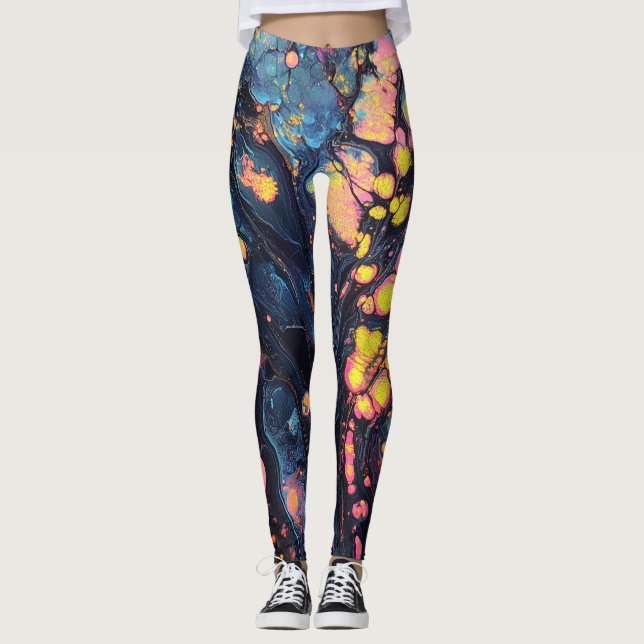 Leggings d'art Abstraits (Devant)