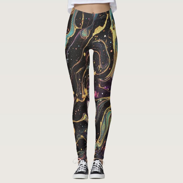 Leggings d'art Abstraits (Devant)