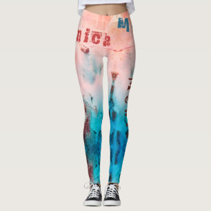 Leggings d'art de nom personnalisé