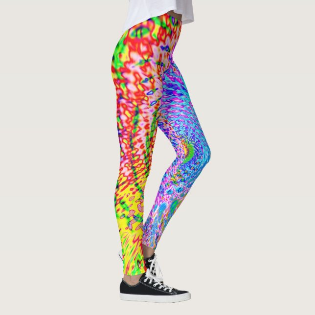 Leggings d'art fractal multicolores (Droite)