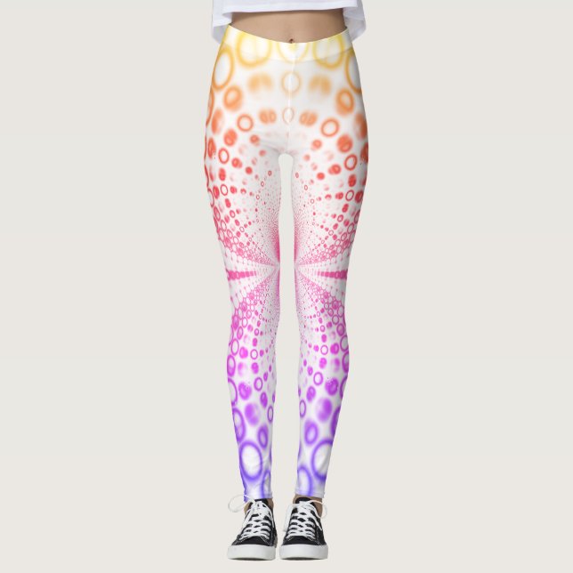 Leggings d'art fractieux colorés (Devant)