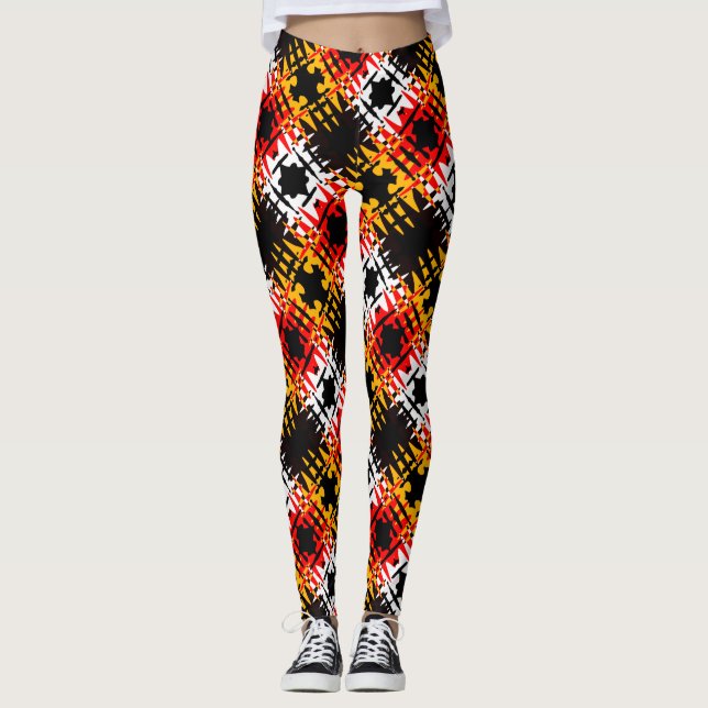 Leggings d'art moderne 4 Nations Leggings d'art au (Devant)