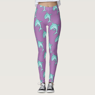 Leggings Dauphins bleus sautant Thunder_Cove