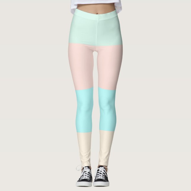 Leggings de bandes rétro côtières (Devant)