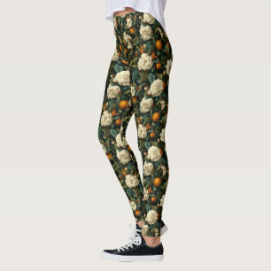 Leggings De beaux vêtements floraux de gardénias pour la gr