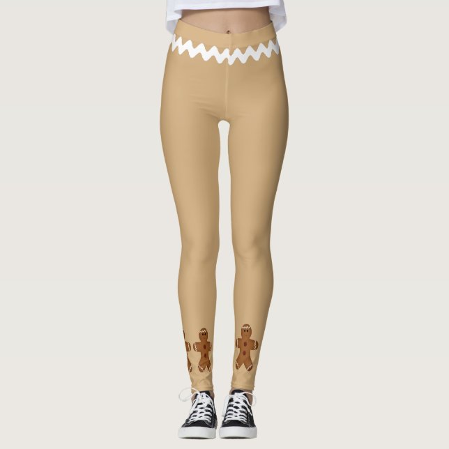 Leggings de bonhomme en pain d'épices (Devant)