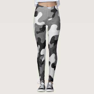 Leggings de camouflage gris élégants athlétiques