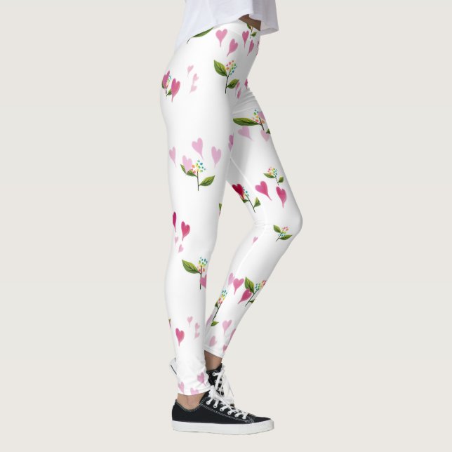 Leggings de coeur et de fleurs (Droite)