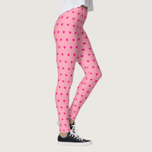 Leggings de coeur rose