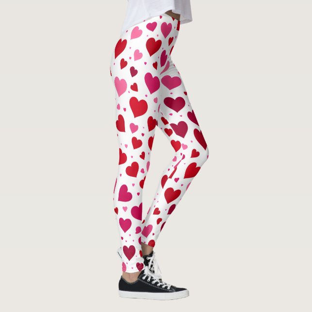 Leggings de Coeurs roses - Habillement de mode fem (Droite)