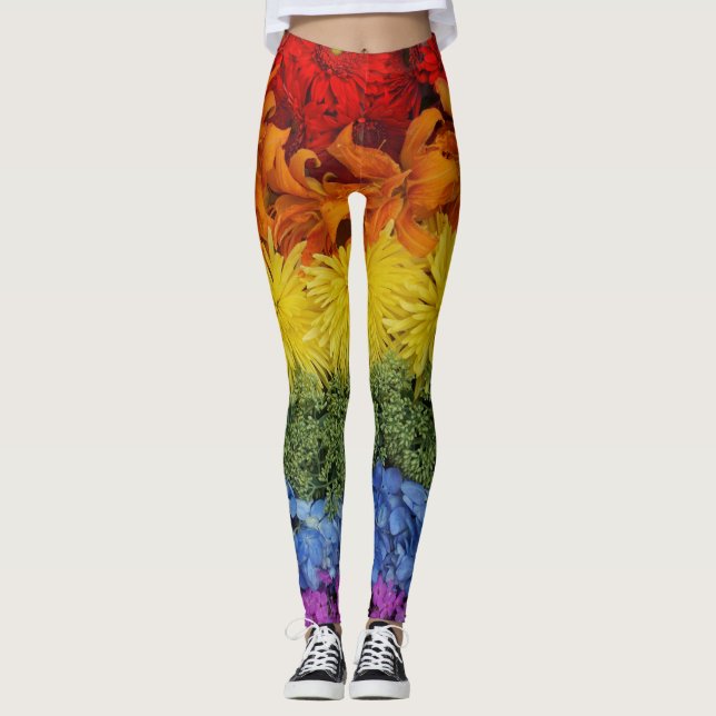 Leggings de collection de fleurs de fierté (Devant)