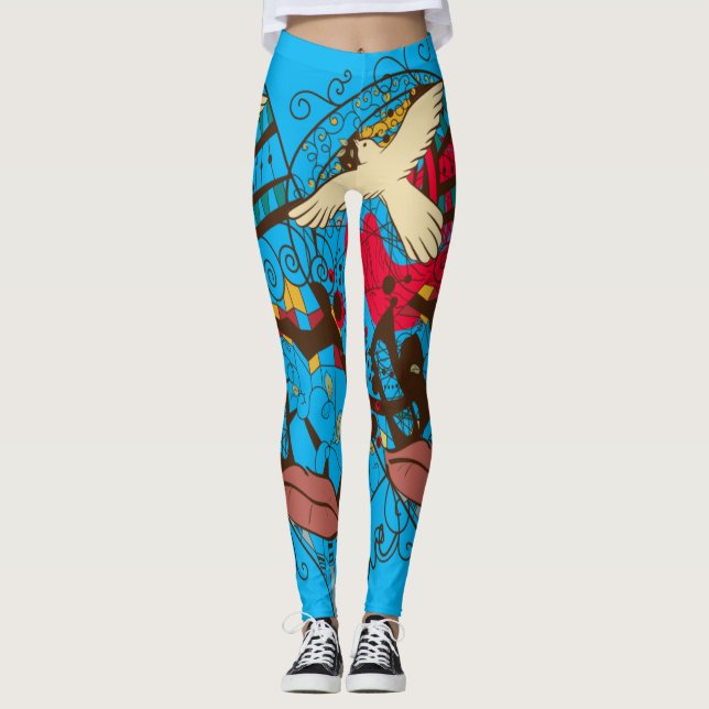 Leggings de conception d'art mixte (Devant)