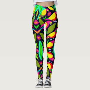 Leggings de conception de perroquets