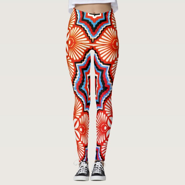 Leggings de conception numérique 3D colorés - Parf (Devant)
