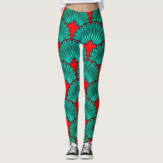 Leggings de conception numérique 3D colorés - Parf (Devant)