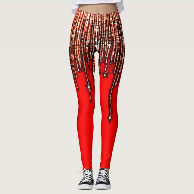 Leggings de conception numérique 3D colorés - Parf (Devant)