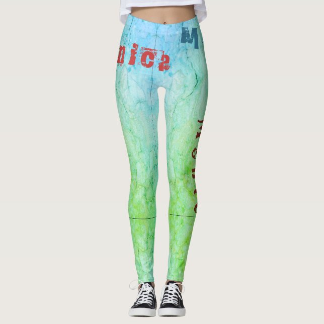 Leggings de conditionnement de nom personnalisé (Devant)