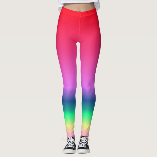 Leggings de couleur arc-en-ciel (Devant)