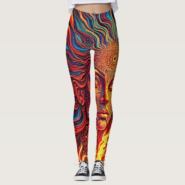 Leggings de déesse dim psychédélique (Devant)