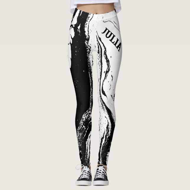 Leggings de design abstrait tendance personnalisé (Devant)