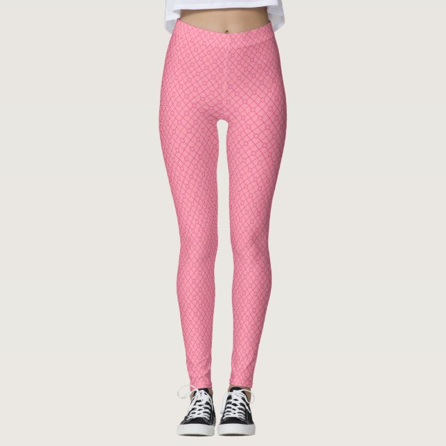 Leggings de design rose - Pantalon de Yoga de Sain (Devant)