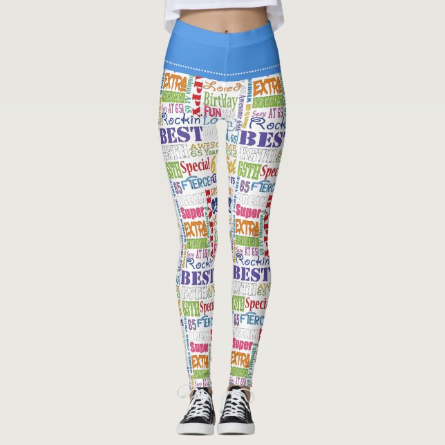 Leggings De fête d'anniversaire cadeaux uniques et (Devant)