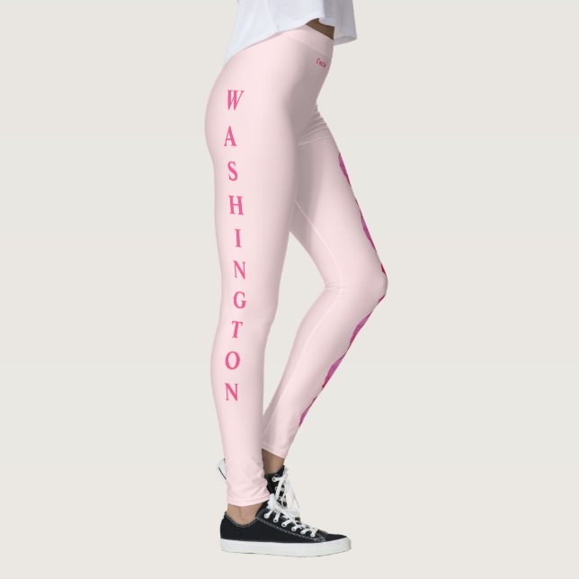 Leggings de fleurs roses de l'État de Washington (Droite)
