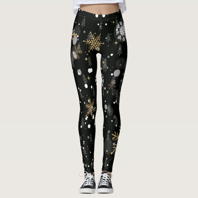 Leggings de flocon de neige d'hiver (Devant)