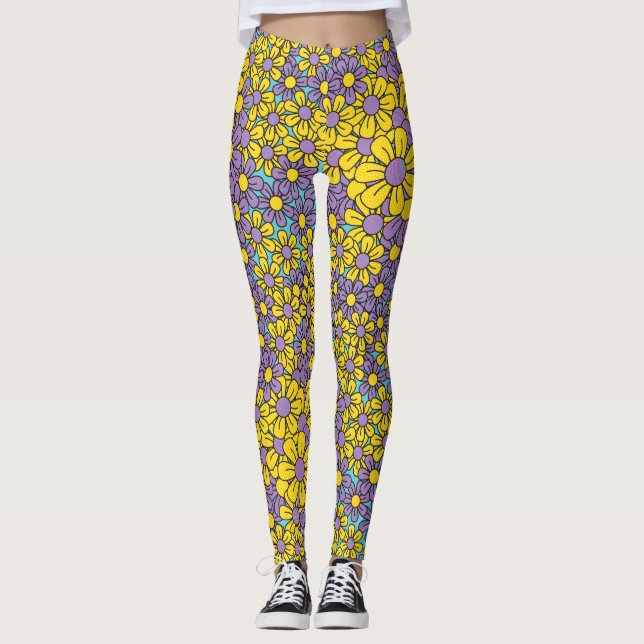 Leggings de flûte à fleurs (Devant)