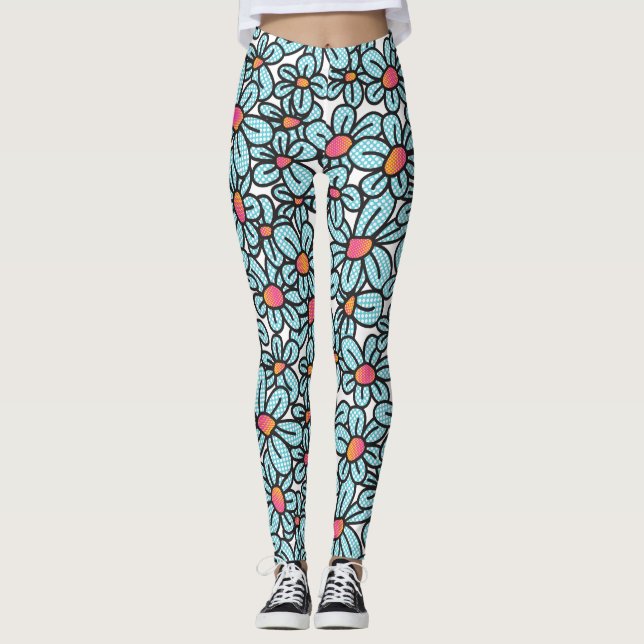 Leggings de flûte à fleurs (Devant)