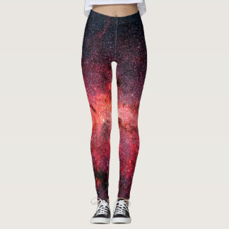 leggings de galaxie rouge