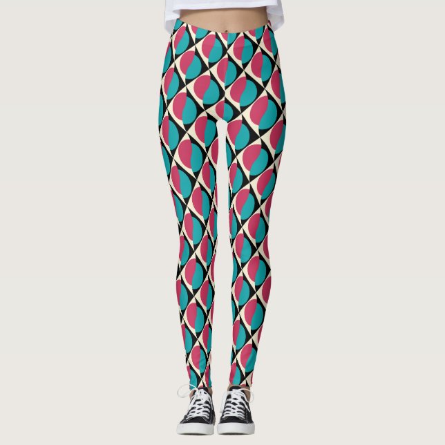 Leggings de géométrie ethnique (Devant)
