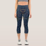 Leggings de Guitare Florale Capri<br><div class="desc">Leggings de guitare florale Art MIGNED Peinture</div>