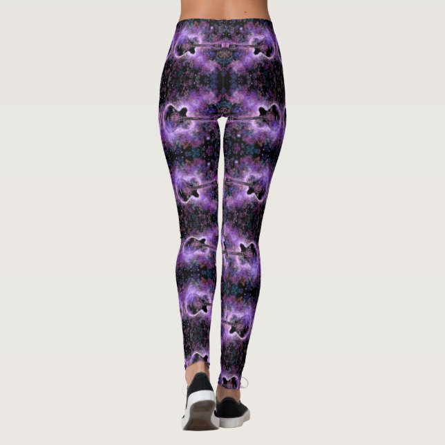Leggings de guitare violet (Dos)