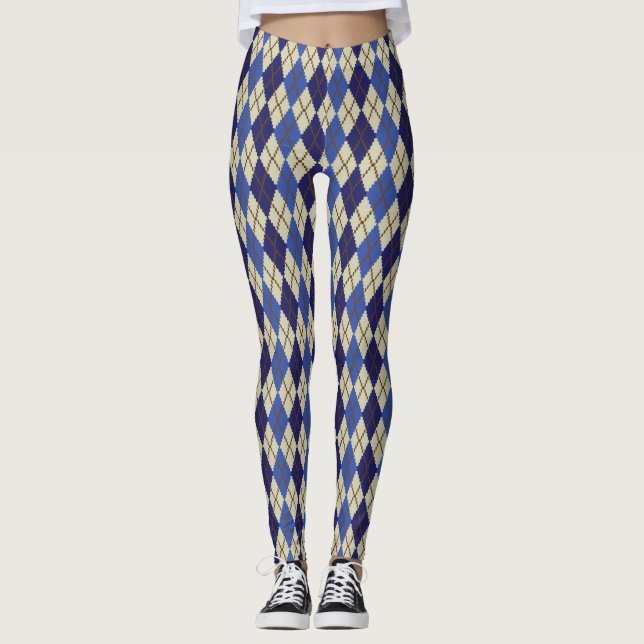 Leggings de Jacquard de Scone de bleuets (Devant)