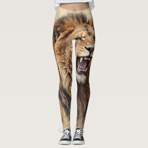 Leggings de la Majesté du lion rugissant