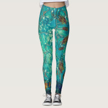Leggings de la mer de mosaïque nageant avec des to