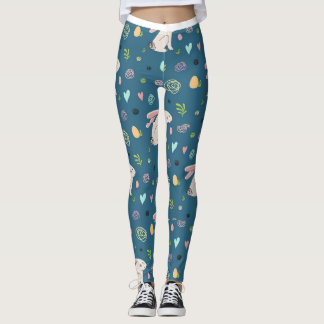 Leggings de lapin bleu